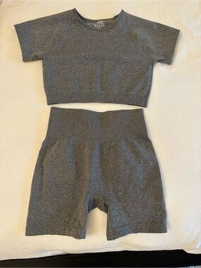 Amazon Women's Athletic Short Set in Dark Gray
